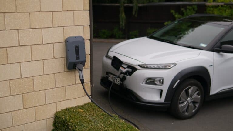 Electric Vehicle Charging Outside